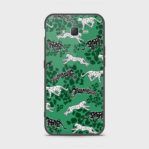 Samsung Galaxy J7 2015 Cover - Hustle Series - HQ Ultra Shine Premium Infinity Glass Soft Silicon Borders Case