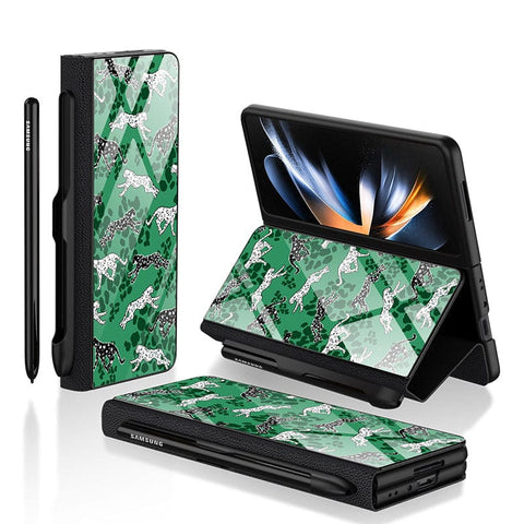 Samsung Galaxy Z Fold 3 5G Cover - Hustle Series - HQ Ultra Shine Premium Infinity Glass Soft Silicon Borders Case