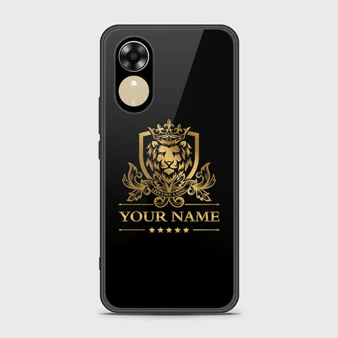 Oppo A17k Cover- Gold Series - HQ Ultra Shine Premium Infinity Glass Soft Silicon Borders Case