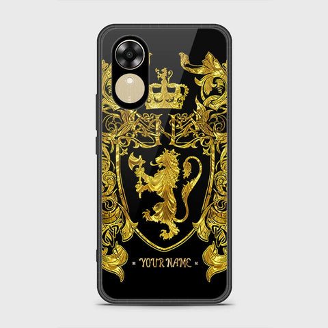 Oppo A17k Cover- Gold Series - HQ Ultra Shine Premium Infinity Glass Soft Silicon Borders Case