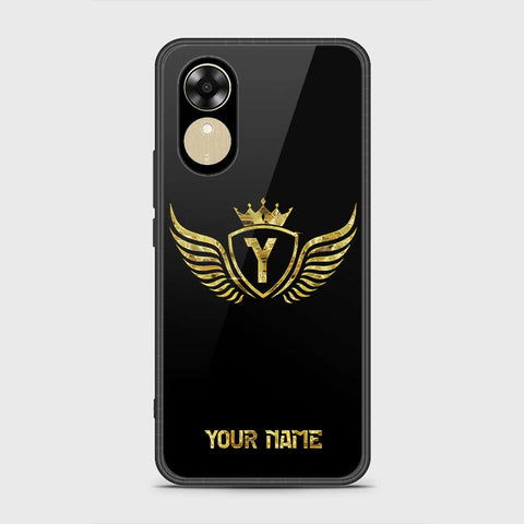 Oppo A17k Cover- Gold Series - HQ Ultra Shine Premium Infinity Glass Soft Silicon Borders Case