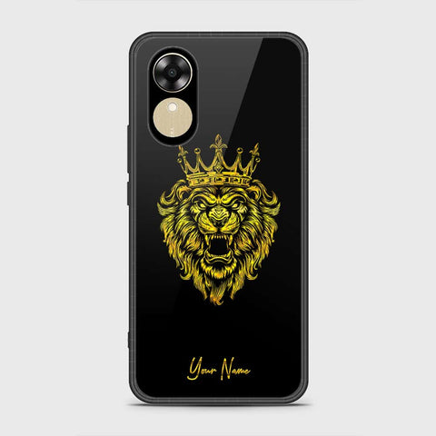 Oppo A17k Cover- Gold Series - HQ Ultra Shine Premium Infinity Glass Soft Silicon Borders Case
