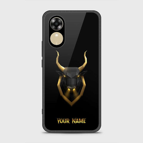 Oppo A17k Cover- Gold Series - HQ Ultra Shine Premium Infinity Glass Soft Silicon Borders Case
