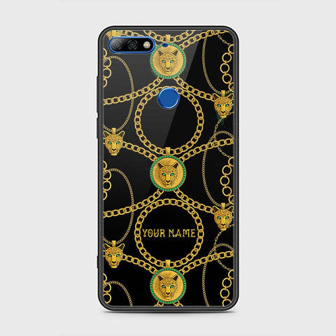 Huawei Y7 Prime 2018 Cover - Gold Series - HQ Ultra Shine Premium Infinity Glass Soft Silicon Borders Case