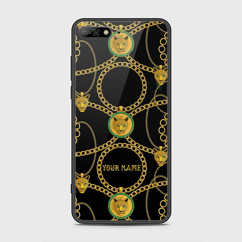 Huawei Y6 Prime 2018 Cover - Gold Series - HQ Ultra Shine Premium Infinity Glass Soft Silicon Borders Case