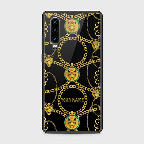 Huawei P30 Cover - Gold Series - HQ Ultra Shine Premium Infinity Glass Soft Silicon Borders Case