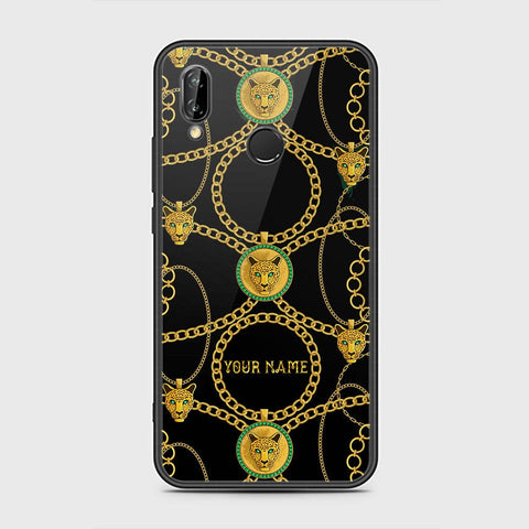 Huawei P20 Lite Cover - Gold Series - HQ Ultra Shine Premium Infinity Glass Soft Silicon Borders Case