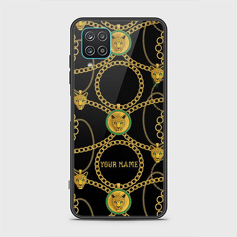 Samsung Galaxy A12 Cover - Gold Series - HQ Ultra Shine Premium Infinity Glass Soft Silicon Borders Case