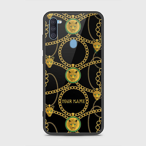 Samsung Galaxy M11 Cover - Gold Series - HQ Ultra Shine Premium Infinity Glass Soft Silicon Borders Case