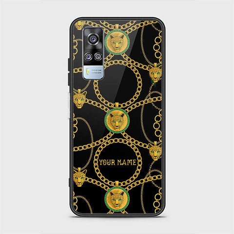 vivo Y33 Cover - Gold Series - HQ Ultra Shine Premium Infinity Glass Soft Silicon Borders Case