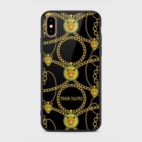 iPhone XS Max Cover - Gold Series - HQ Ultra Shine Premium Infinity Glass Soft Silicon Borders Case