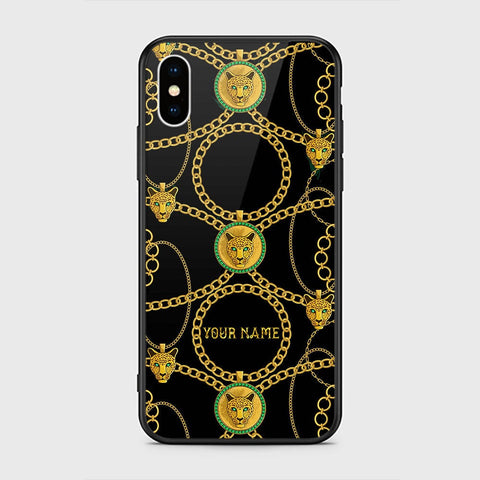 iPhone XS / X Cover - Gold Series - HQ Ultra Shine Premium Infinity Glass Soft Silicon Borders Case