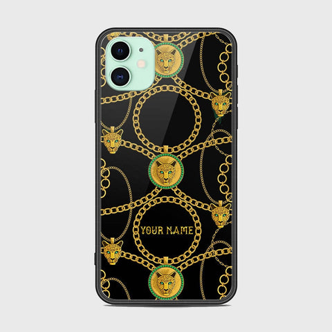 iPhone 11 Cover - Gold Series - HQ Ultra Shine Premium Infinity Glass Soft Silicon Borders Case