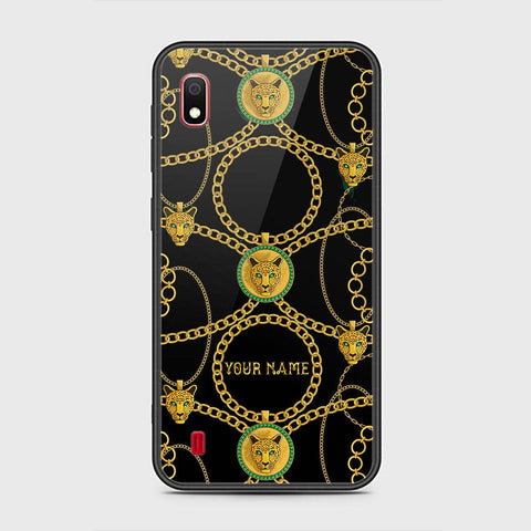 Samsung Galaxy A10 Cover - Gold Series - HQ Ultra Shine Premium Infinity Glass Soft Silicon Borders Case
