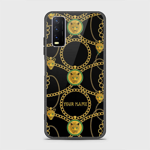 Vivo Y12s Cover - Gold Series - HQ Ultra Shine Premium Infinity Glass Soft Silicon Borders Case