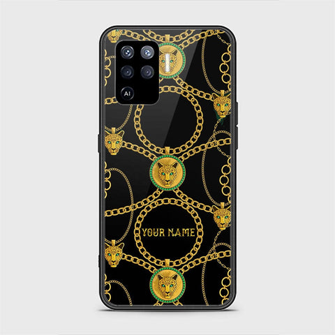 Oppo A94 Cover - Gold Series - HQ Ultra Shine Premium Infinity Glass Soft Silicon Borders Case