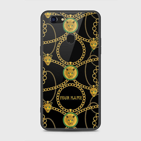 Oppo F5 Cover - Gold Series - HQ Ultra Shine Premium Infinity Glass Soft Silicon Borders Case
