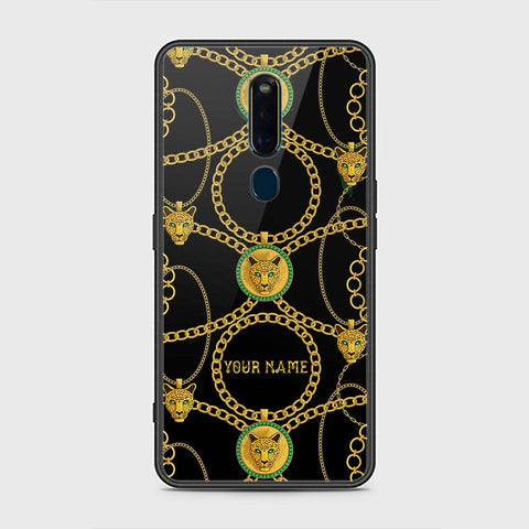 Oppo F11 Pro Cover - Gold Series - HQ Ultra Shine Premium Infinity Glass Soft Silicon Borders Case