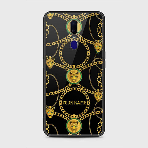 Oppo A9 Cover - Gold Series - HQ Ultra Shine Premium Infinity Glass Soft Silicon Borders Case