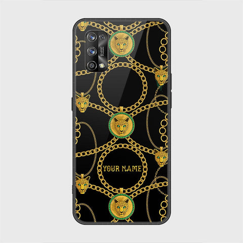 Realme 7 Pro Cover - Gold Series - HQ Ultra Shine Premium Infinity Glass Soft Silicon Borders Case