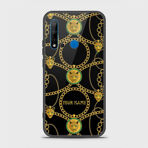 Huawi P20 Lite 2019 Cover - Gold Series - HQ Ultra Shine Premium Infinity Glass Soft Silicon Borders Case