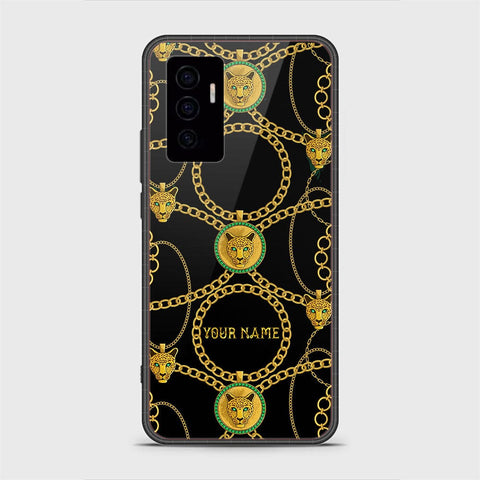 Vivo V23e Cover - Gold Series - HQ Ultra Shine Premium Infinity Glass Soft Silicon Borders Case