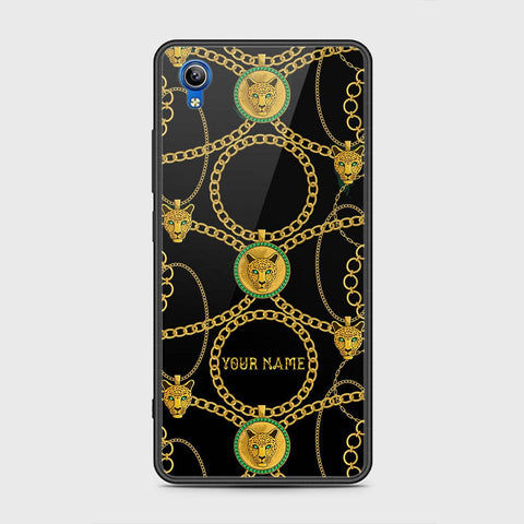 Vivo Y91C Cover - Gold Series - HQ Ultra Shine Premium Infinity Glass Soft Silicon Borders Case