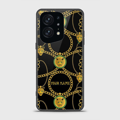 Oppo Find X5 Pro Cover - Gold Series - HQ Ultra Shine Premium Infinity Glass Soft Silicon Borders Case