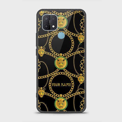 Oppo A35 Cover - Gold Series - HQ Ultra Shine Premium Infinity Glass Soft Silicon Borders Case