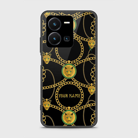 Vivo Y35 4G Cover - Gold Series - HQ Ultra Shine Premium Infinity Glass Soft Silicon Borders Case