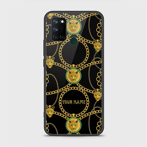 Realme 7i Cover - Gold Series - HQ Ultra Shine Premium Infinity Glass Soft Silicon Borders Case