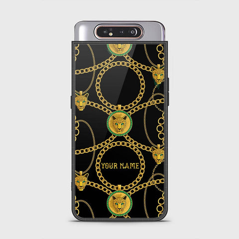 Samsung Galaxy A80 Cover - Gold Series - HQ Ultra Shine Premium Infinity Glass Soft Silicon Borders Case