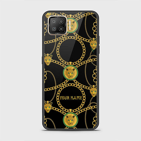 Oppo F17 Pro Cover - Gold Series - HQ Ultra Shine Premium Infinity Glass Soft Silicon Borders Case