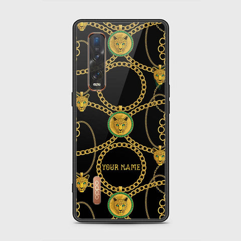 Oppo Find X2 Pro Cover - Gold Series - HQ Ultra Shine Premium Infinity Glass Soft Silicon Borders Case