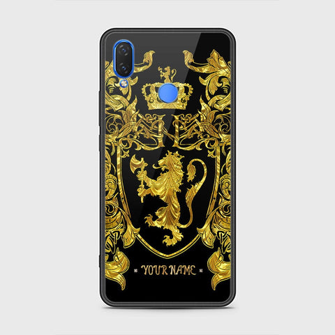 Huawei Y9 2019 Cover - Gold Series - HQ Ultra Shine Premium Infinity Glass Soft Silicon Borders Case