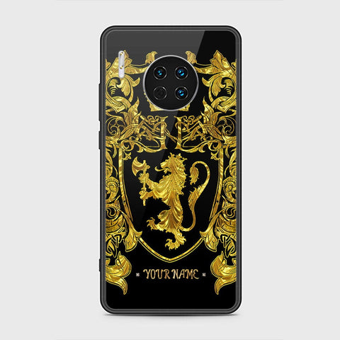 Huawei Mate 30 Cover - Gold Series - HQ Ultra Shine Premium Infinity Glass Soft Silicon Borders Case