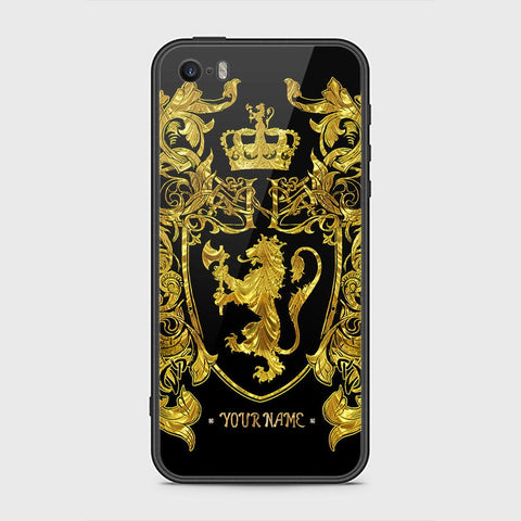 iPhone 5 Cover - Gold Series - HQ Ultra Shine Premium Infinity Glass Soft Silicon Borders Case