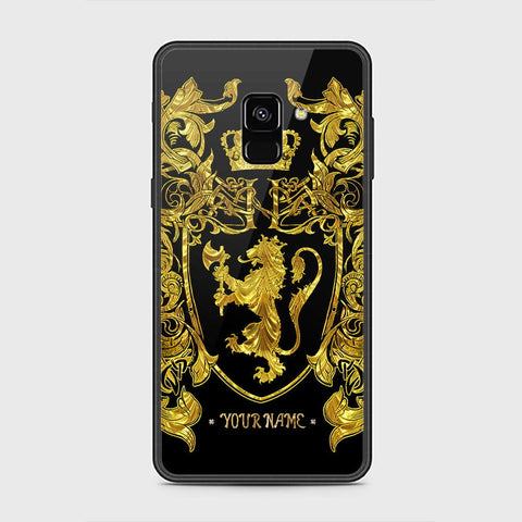 Samsung Galaxy A8 2018 Cover - Gold Series - HQ Ultra Shine Premium Infinity Glass Soft Silicon Borders Case