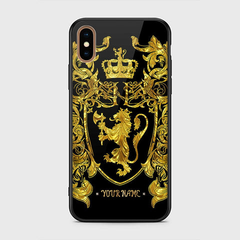 iPhone XS Max Cover - Gold Series - HQ Ultra Shine Premium Infinity Glass Soft Silicon Borders Case