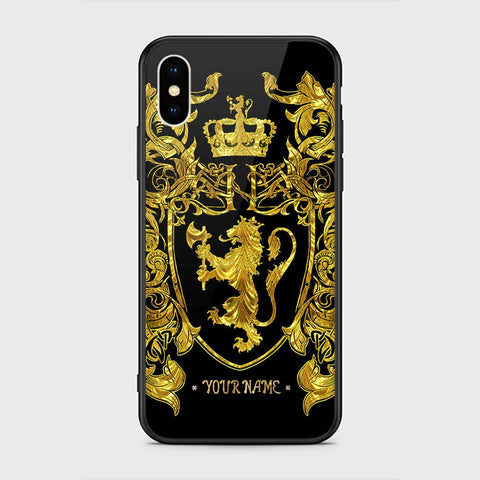 iPhone XS / X Cover - Gold Series - HQ Ultra Shine Premium Infinity Glass Soft Silicon Borders Case