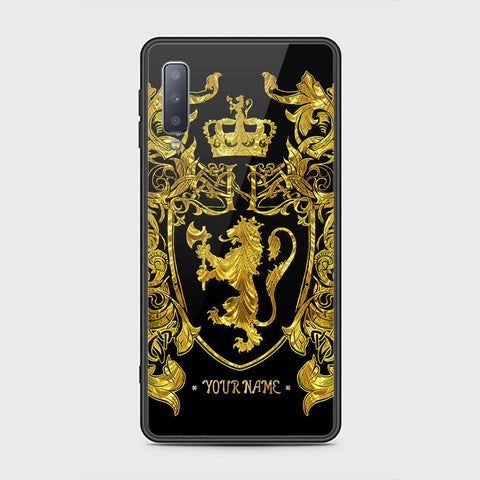 Samsung Galaxy A7 2018 Cover - Gold Series - HQ Ultra Shine Premium Infinity Glass Soft Silicon Borders Case