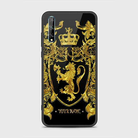 Huawei Y8p Cover - Gold Series - HQ Ultra Shine Premium Infinity Glass Soft Silicon Borders Case