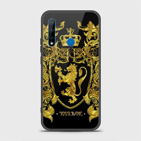 Huawi P20 Lite 2019 Cover - Gold Series - HQ Ultra Shine Premium Infinity Glass Soft Silicon Borders Case