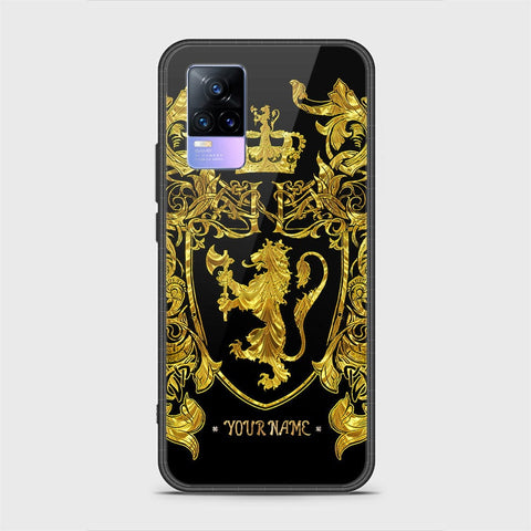 Vivo V21e Cover - Gold Series - HQ Ultra Shine Premium Infinity Glass Soft Silicon Borders Case