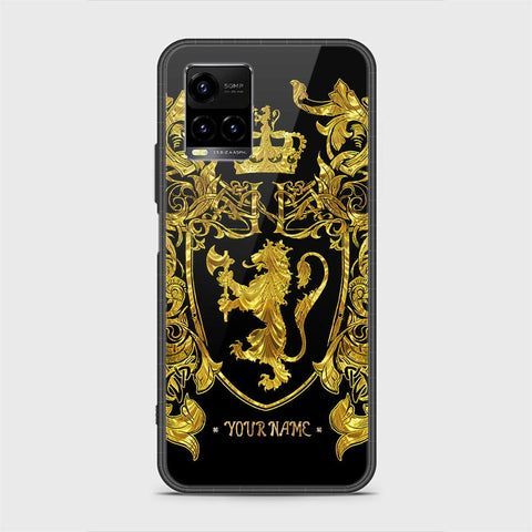 Vivo Y21 Cover - Gold Series - D227 - HQ Ultra Shine Premium Infinity Glass Soft Silicon Borders Case ( Fast Delivery )