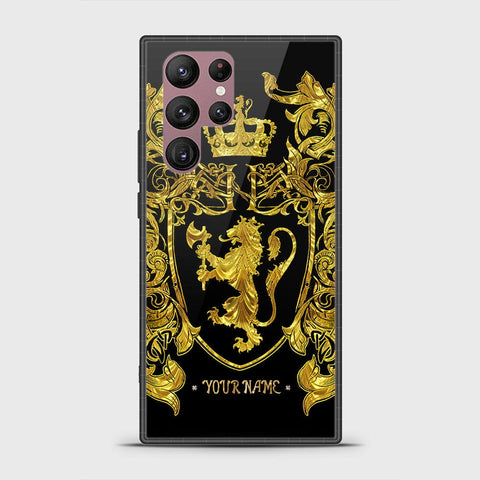 Samsung Galaxy S22 Ultra 5G Cover - Gold Series - HQ Ultra Shine Premium Infinity Glass Soft Silicon Borders Case