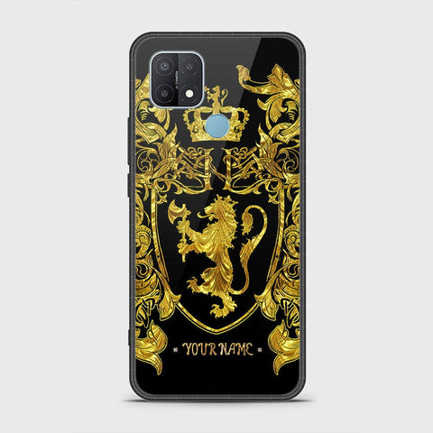 Oppo A15 Cover - Gold Series - HQ Ultra Shine Premium Infinity Glass Soft Silicon Borders Case