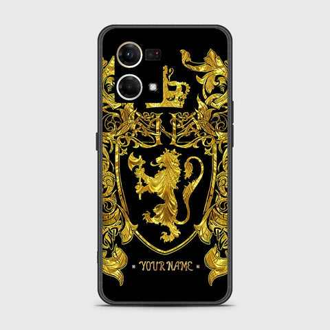 Oppo Reno 8 4G Cover - Gold Series - HQ Ultra Shine Premium Infinity Glass Soft Silicon Borders Case
