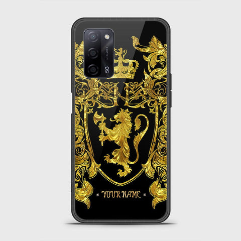 Oppo A55 4G Cover - Gold Series - HQ Ultra Shine Premium Infinity Glass Soft Silicon Borders Case