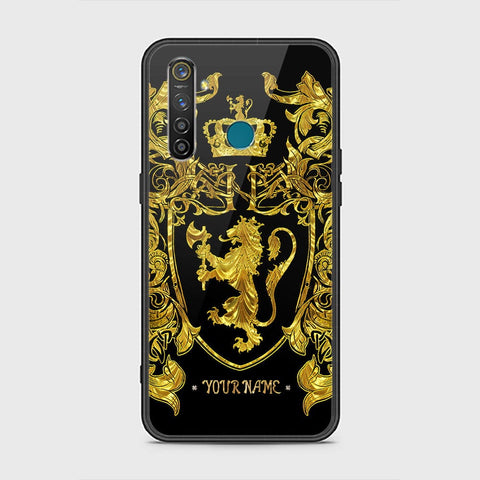 Realme 5 Pro Cover - Gold Series - HQ Ultra Shine Premium Infinity Glass Soft Silicon Borders Case